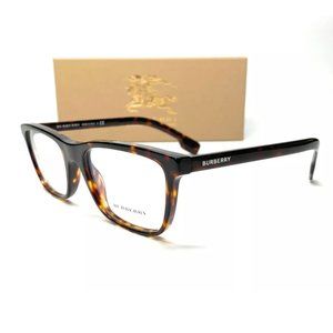 Burberry Men's Dark Havana Rectangle Eyeglasses!